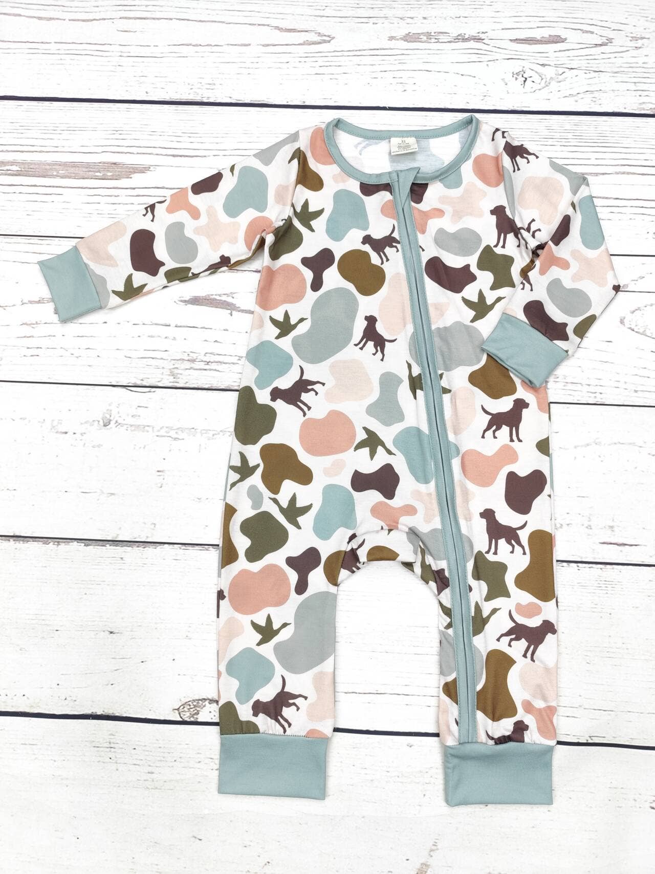 Baby Duck Camouflage Print Zip Sleeper